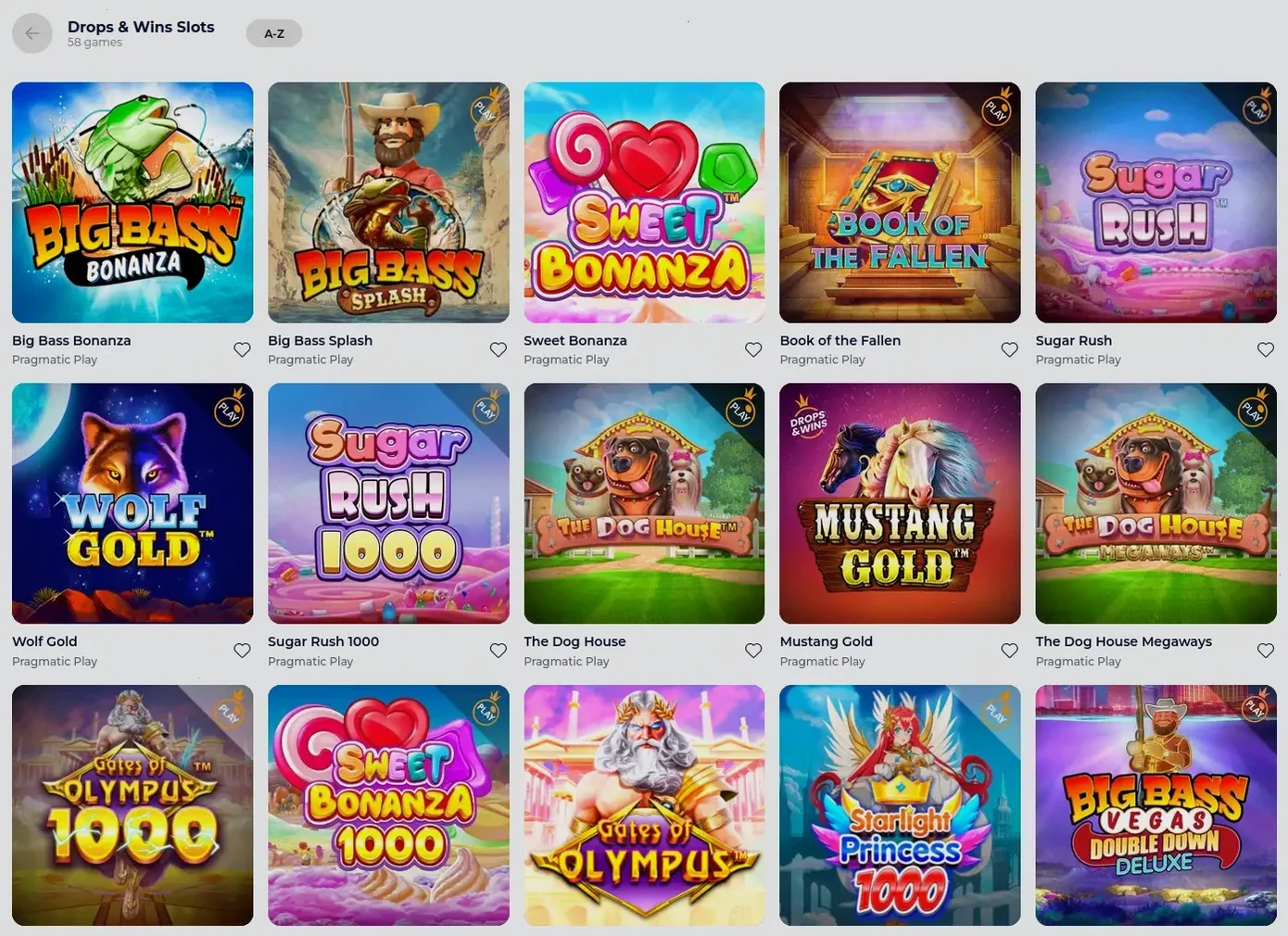 Intense Casino Schnellzugang Übersicht